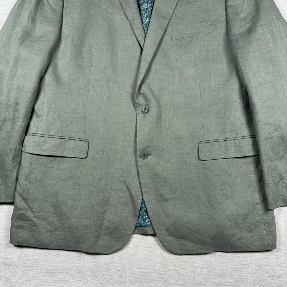 Lauren Ralph Lauren Linen Blazer Mens Size 50L Green Single Vented